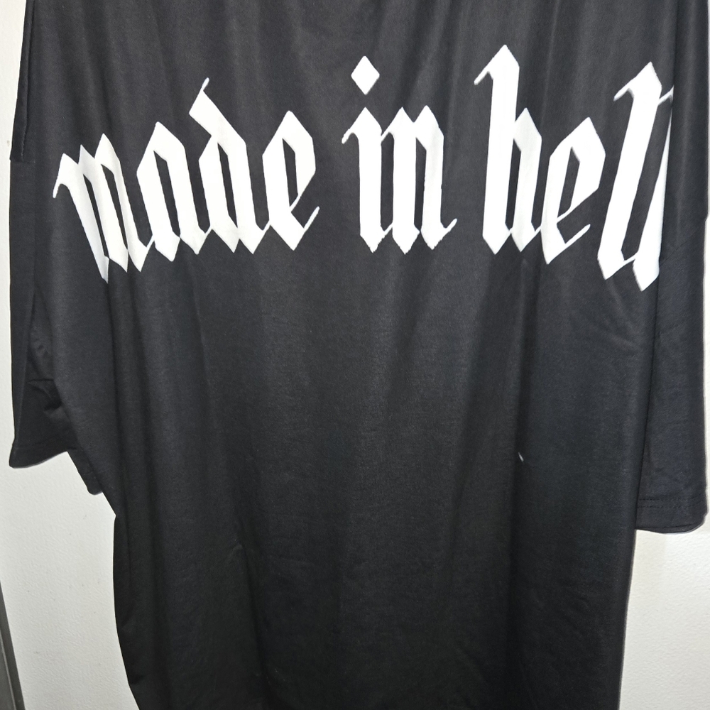 ❤️ NWOT Black Oversized T-Shirt Duval Clothinh Sz XXL - Picture 6 of 6